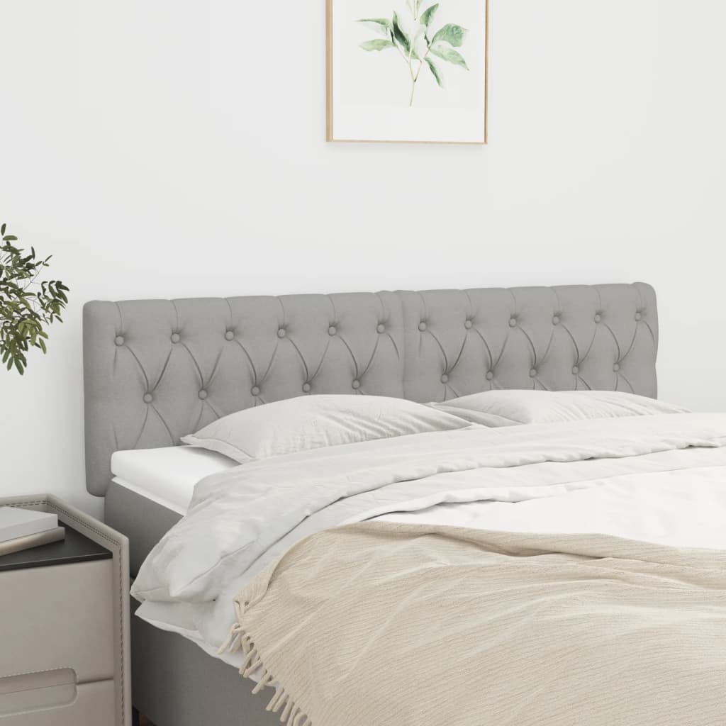 Têtes de lit Gris clair 160x7x78/88 cm Tissu - XIOS