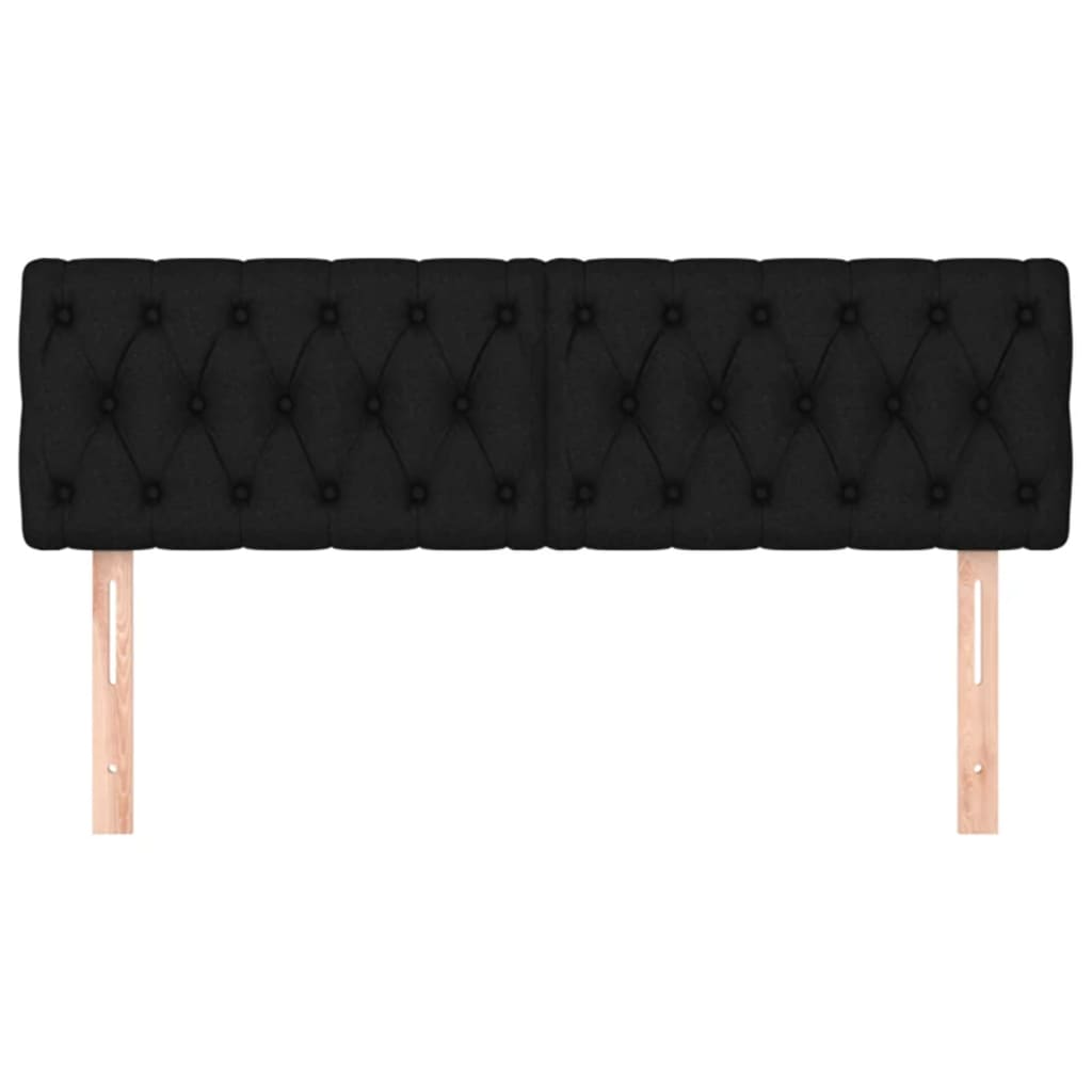 Têtes de lit Noir 160x7x78/88 cm Tissu - XIOS