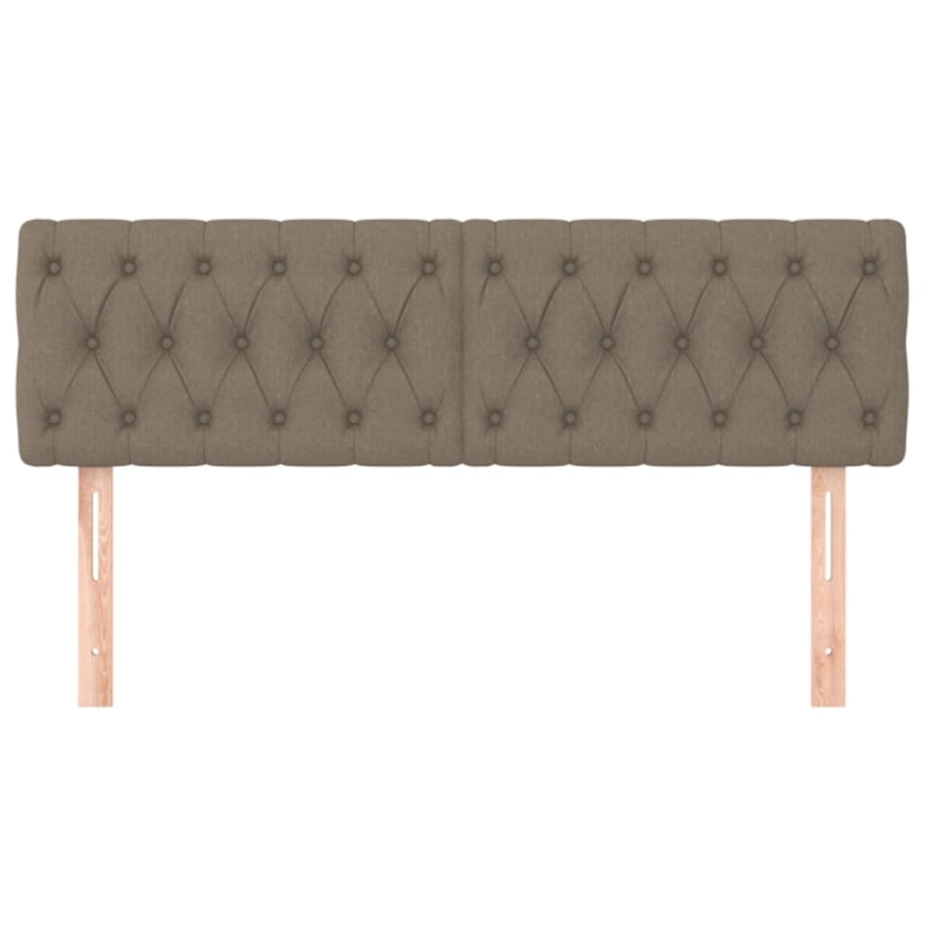 Têtes de lit 2 pcs Taupe 80x7x78/88 cm Tissu - XIOS