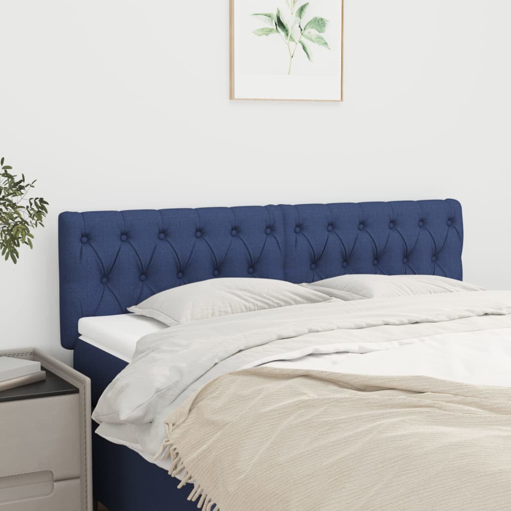 Têtes de lit Bleu 160x7x78/88 cm Tissu - XIOS