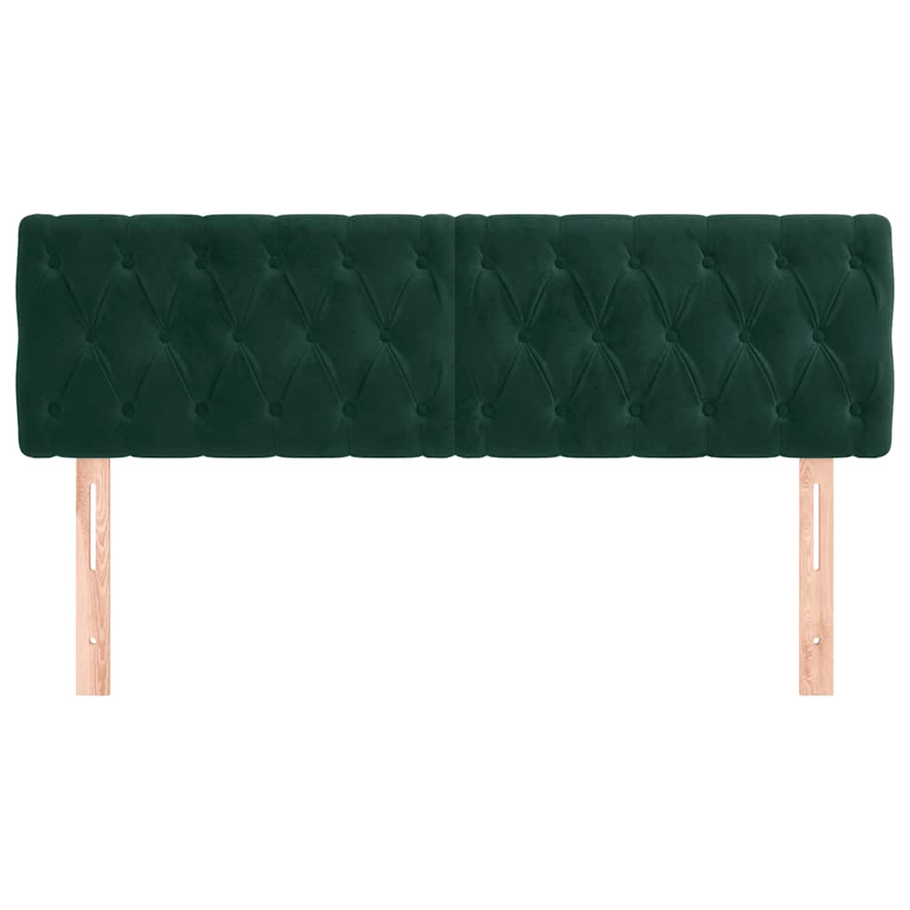 Têtes de lit Vert foncé 160x7x78/88 cm Velours - XIOS