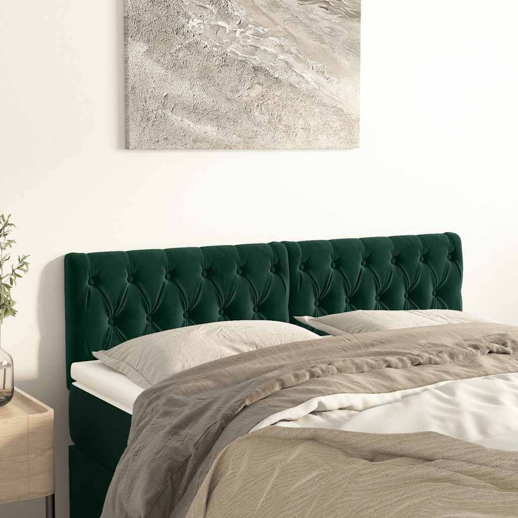 Têtes de lit Vert foncé 160x7x78/88 cm Velours - XIOS