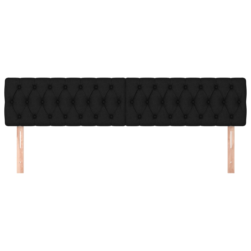 Têtes de lit 2 pcs Noir 90x7x78/88 cm Tissu - XIOS