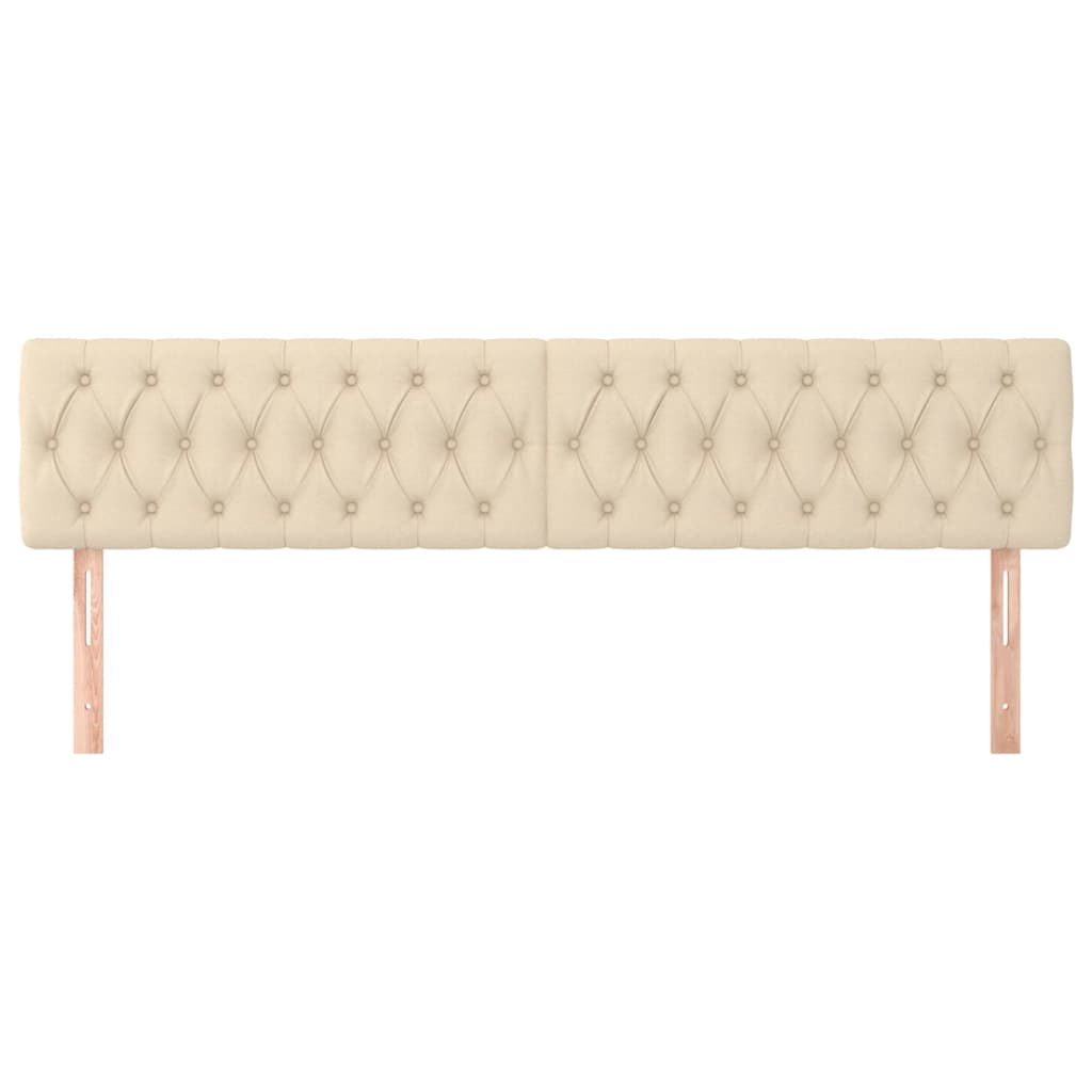 Têtes de lit 2 pcs Crème 90x7x78/88 cm Tissu - XIOS