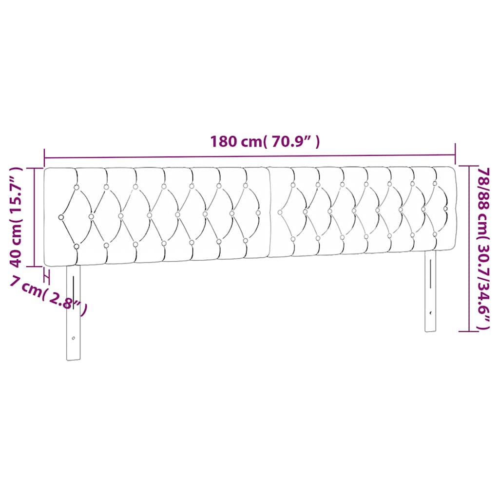 Têtes de lit 2 pcs Vert foncé 90x7x78/88 cm Velours - XIOS