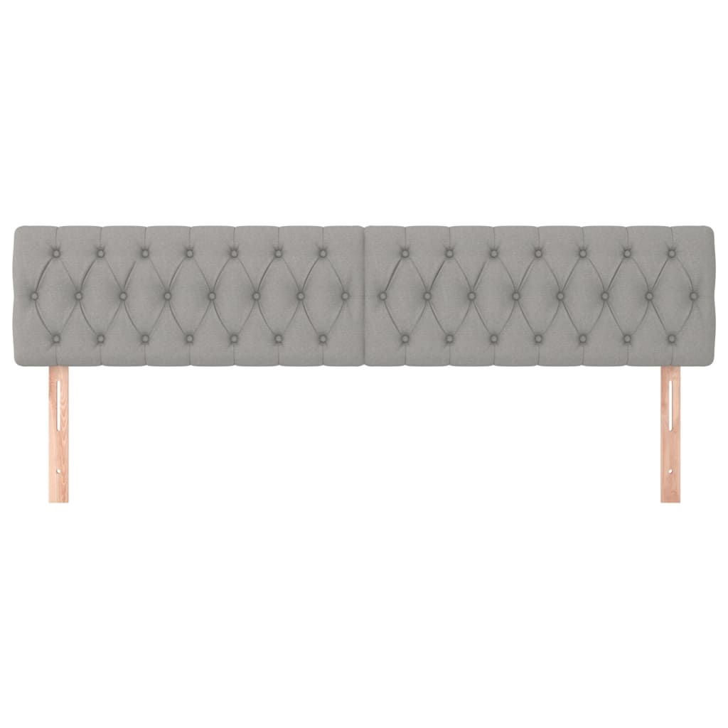 Têtes de lit Gris clair 200x7x78/88 cm Tissu - XIOS