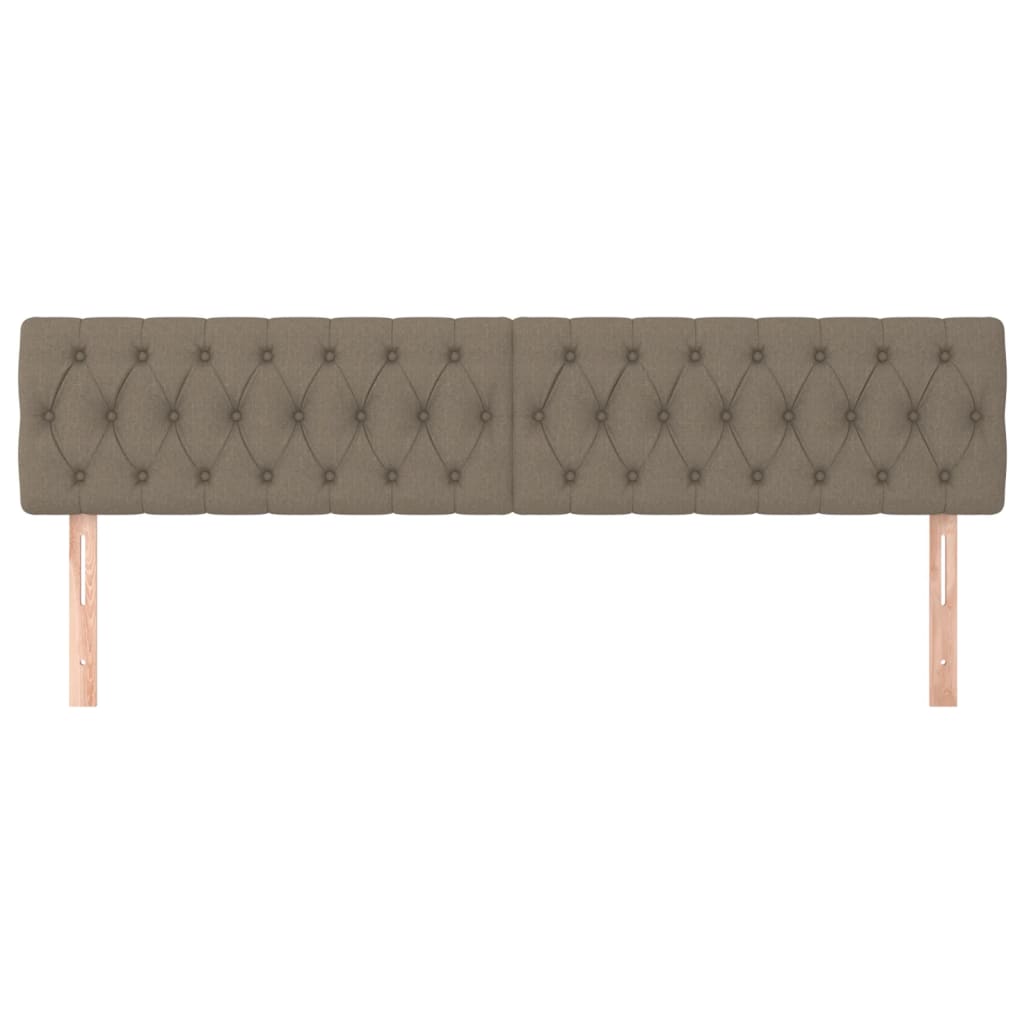 Têtes de lit 2 pcs Taupe 100x7x78/88 cm Tissu - XIOS