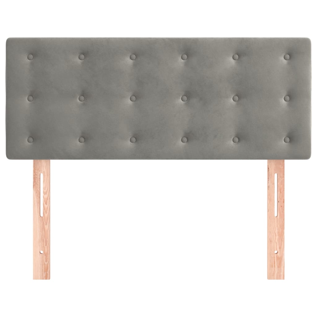 Tête de lit Gris clair 90x5x78/88 cm Velours - XIOS
