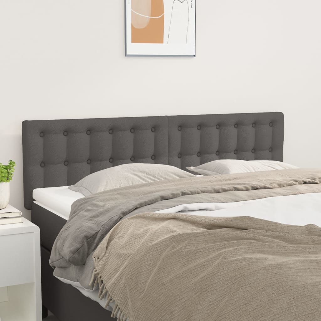 Têtes de lit 2 pcs Gris 72x5x78/88 cm Similicuir - XIOS
