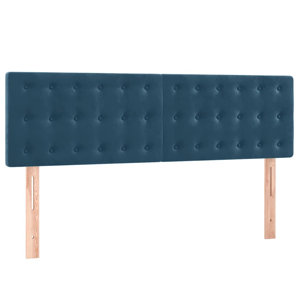 Têtes de lit Bleu foncé 144 x 5 x 78/88 cm Velours - XIOS
