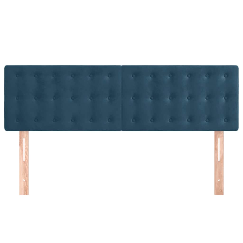 Têtes de lit Bleu foncé 144 x 5 x 78/88 cm Velours - XIOS