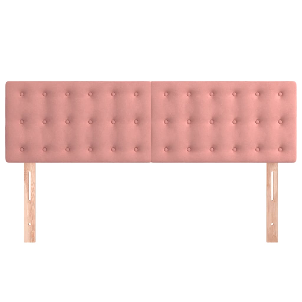 Têtes de lit 2 pcs Rose 72x5x78/88 cm Velours - XIOS
