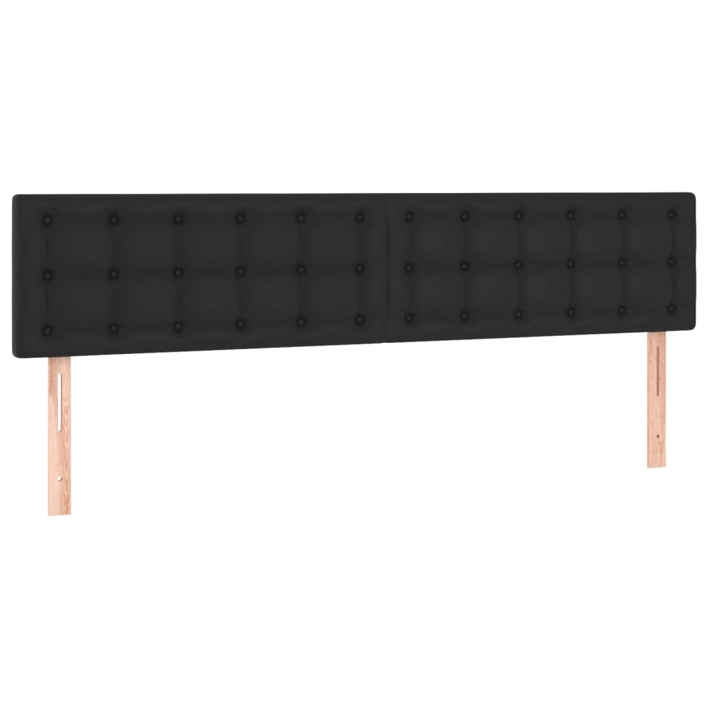 Têtes de lit 2 pcs Noir 80x5x78/88 cm Similicuir - XIOS