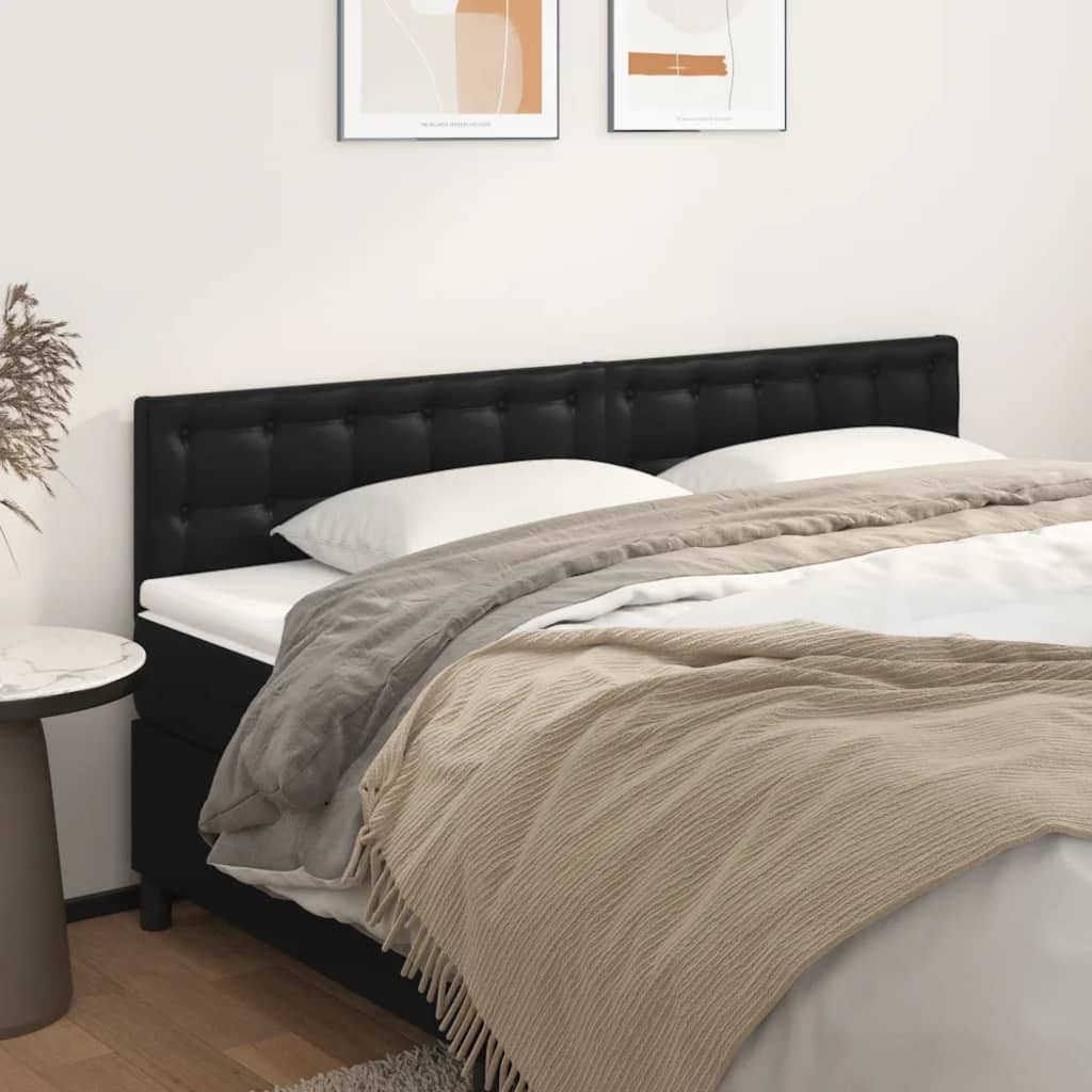 Têtes de lit 2 pcs Noir 80x5x78/88 cm Similicuir - XIOS