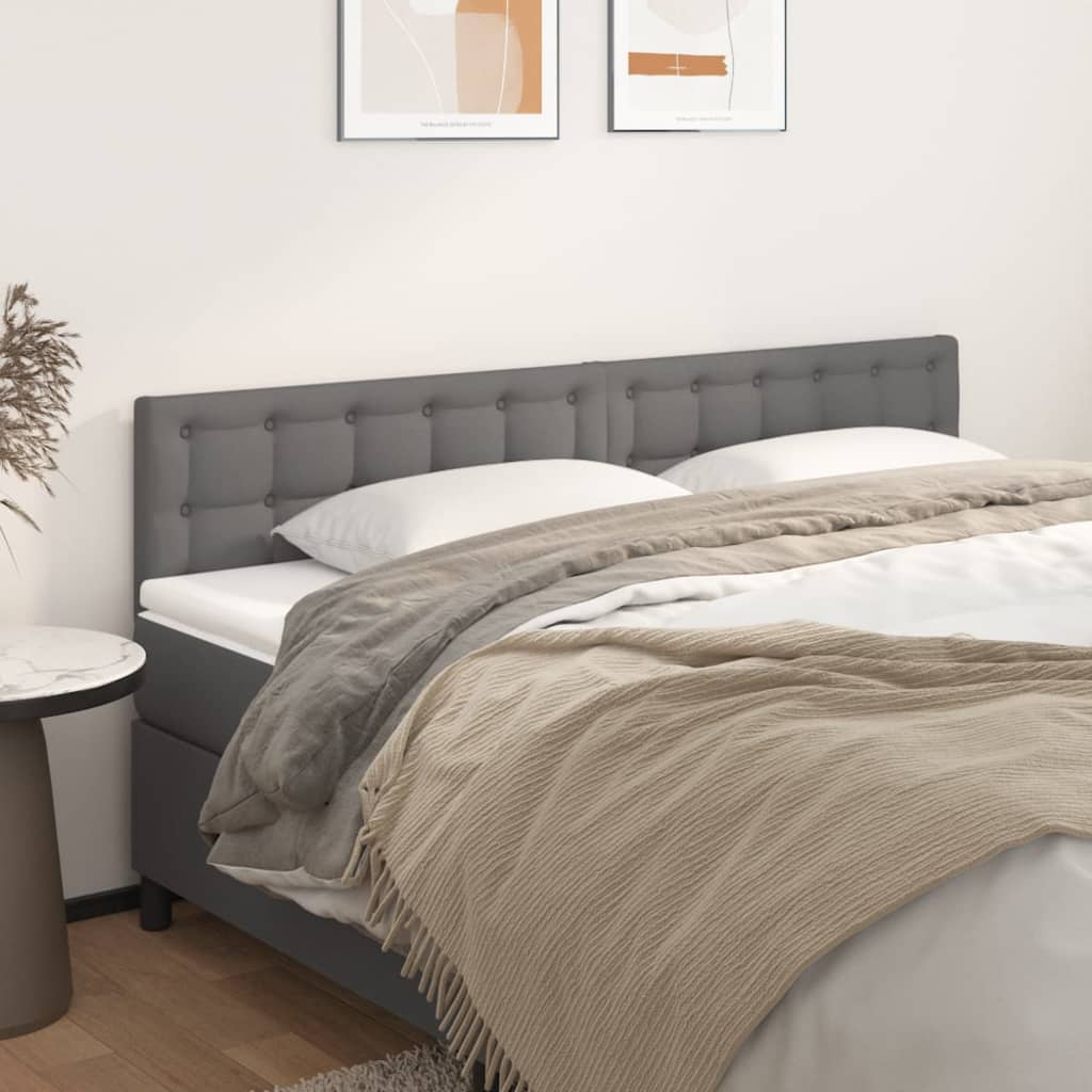 Têtes de lit 2 pcs Gris 80x5x78/88 cm Similicuir - XIOS