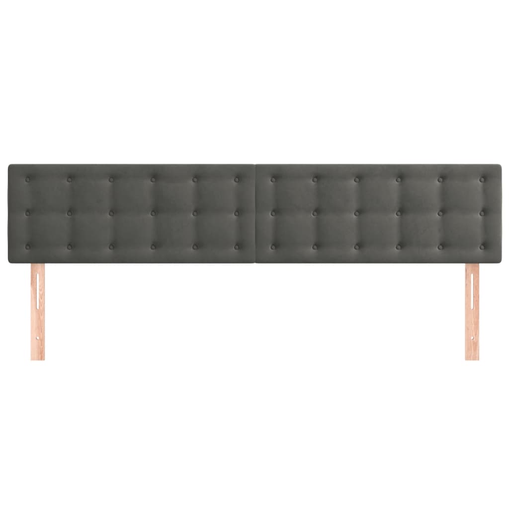 Têtes de lit Gris foncé 160x5x78/88 cm Velours - XIOS