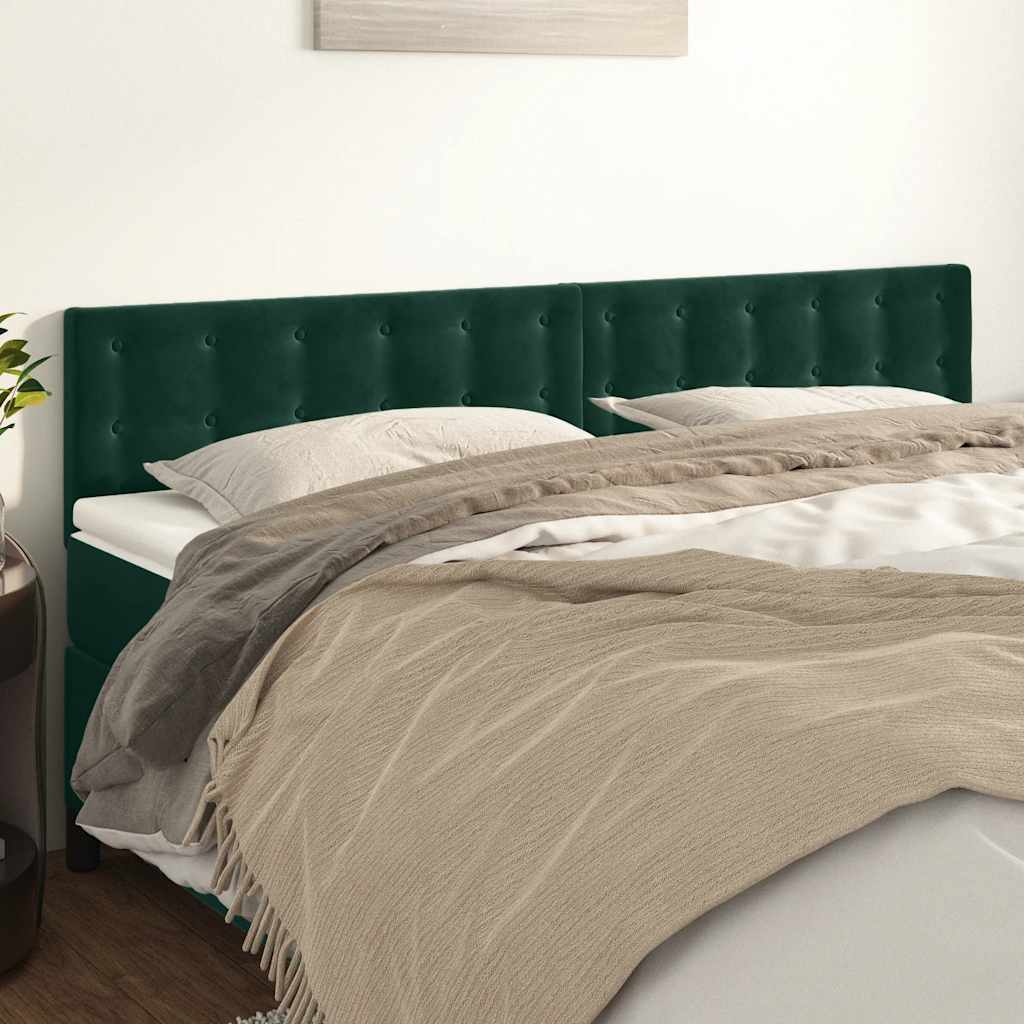 Têtes de lit Vert foncé 160x5x78/88 cm Velours - XIOS