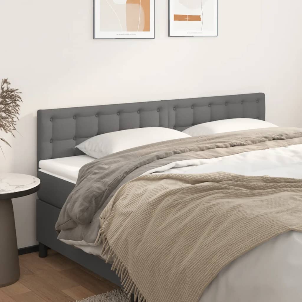 Têtes de lit 2 pcs Gris 90x5x78/88 cm Similicuir - XIOS
