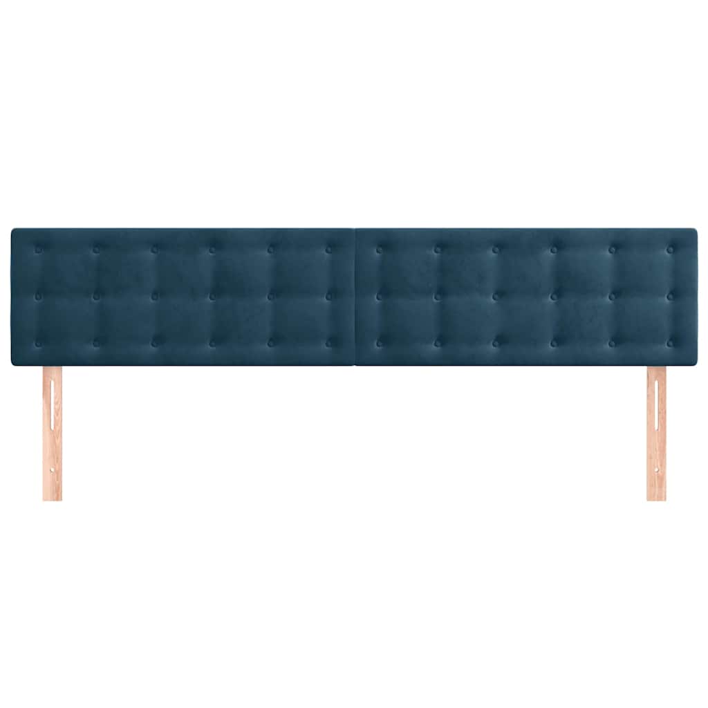 Têtes de lit Bleu foncé 180 x 5 x 78/88 cm Velours - XIOS
