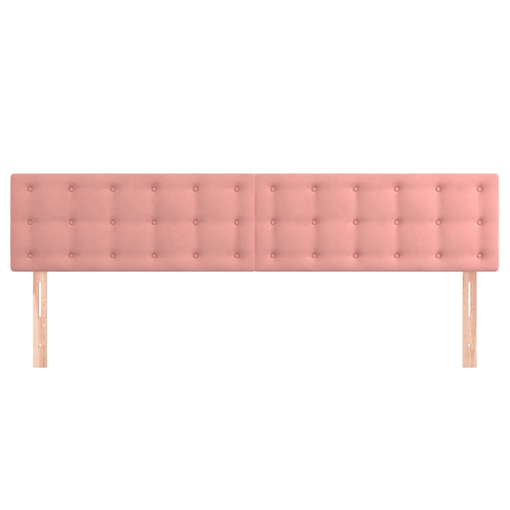 Têtes de lit 2 pcs Rose 90x5x78/88 cm Velours - XIOS