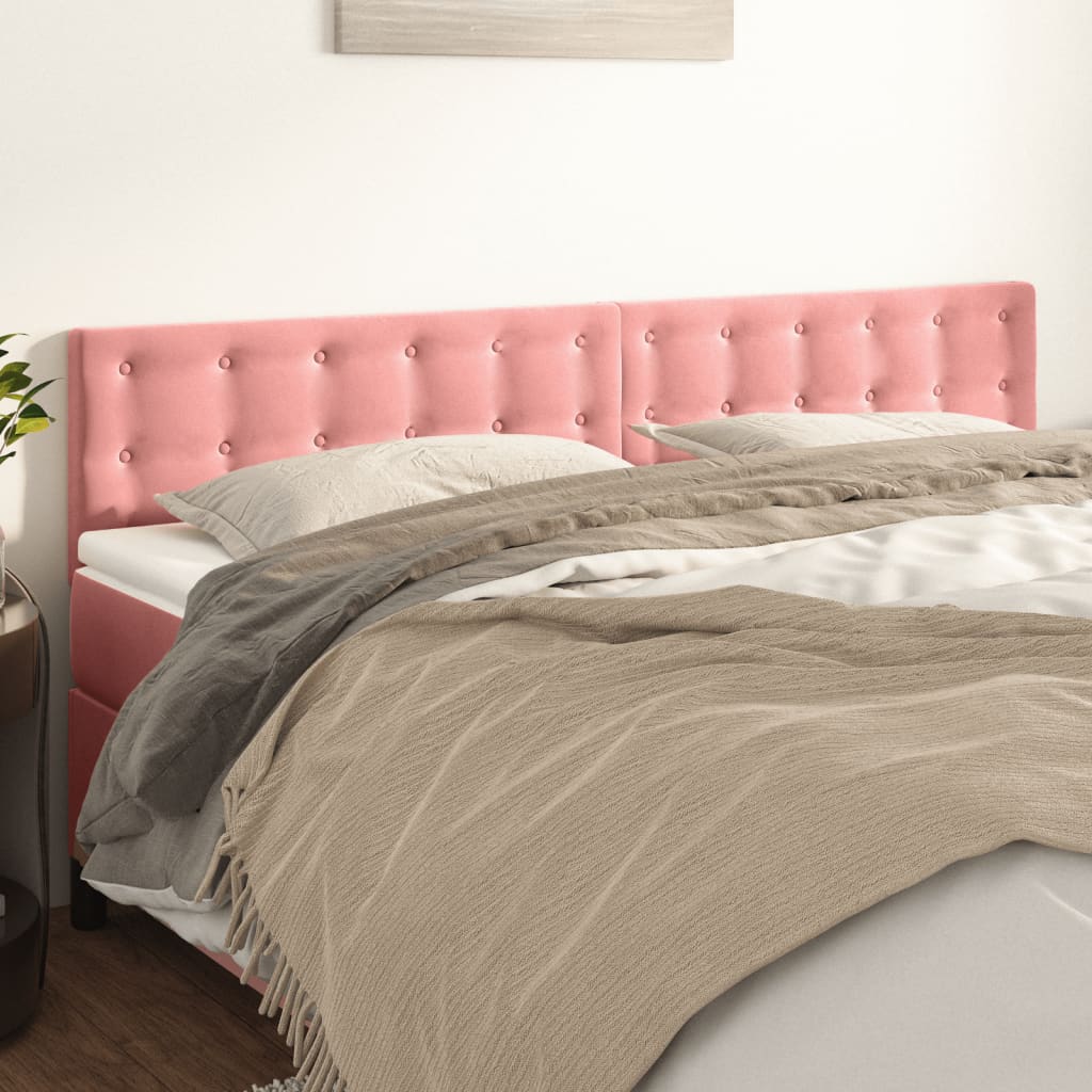 Têtes de lit Rose 180x5x78/88 cm Velours - XIOS
