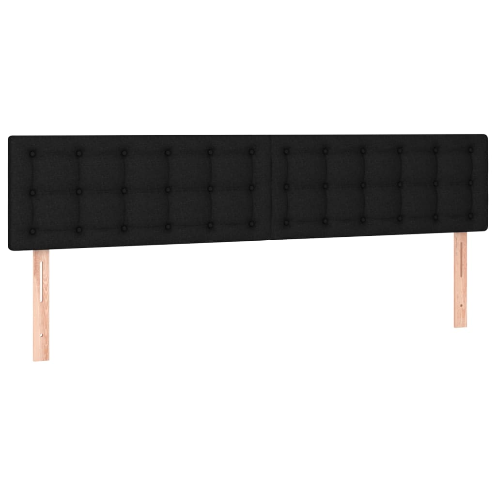 Têtes de lit 2 pcs Noir 100x5x78/88 cm Tissu - XIOS