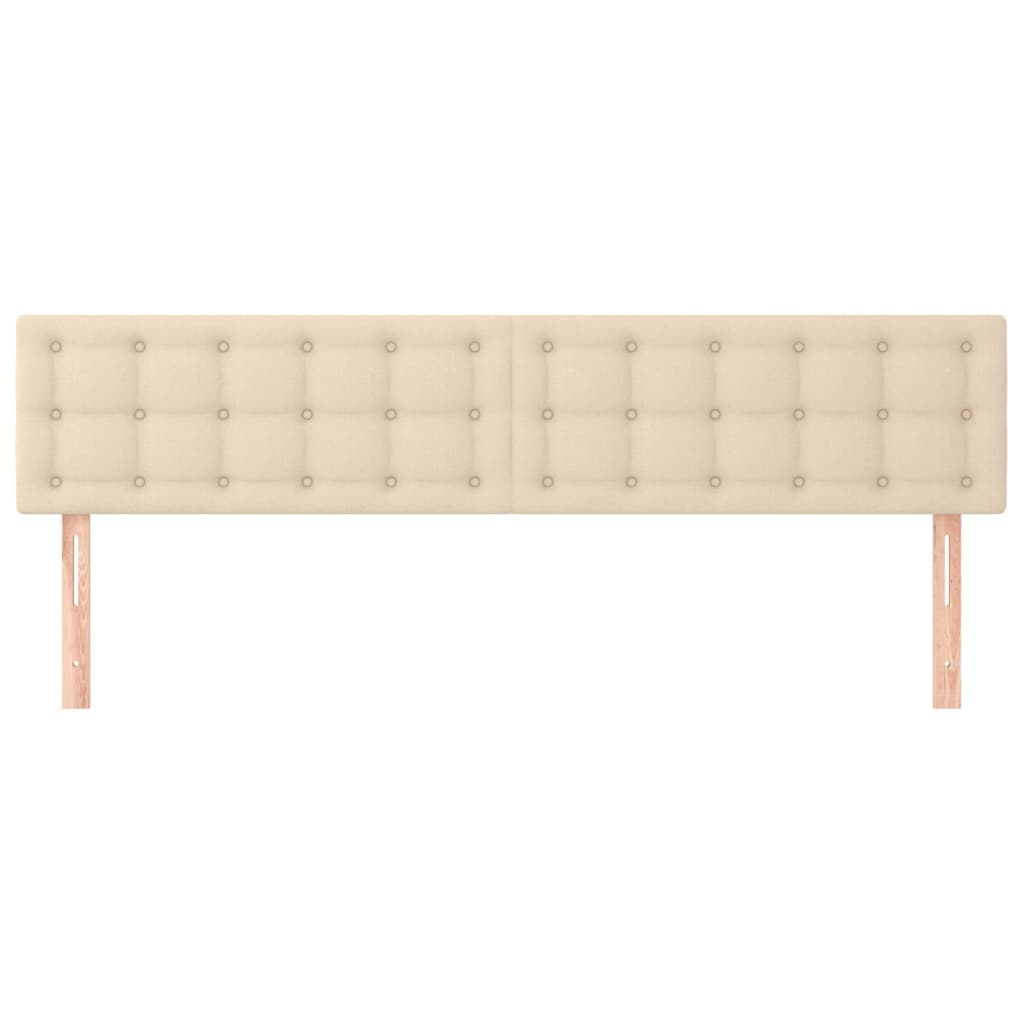 Têtes de lit 2 pcs Crème 100x5x78/88 cm Tissu - XIOS