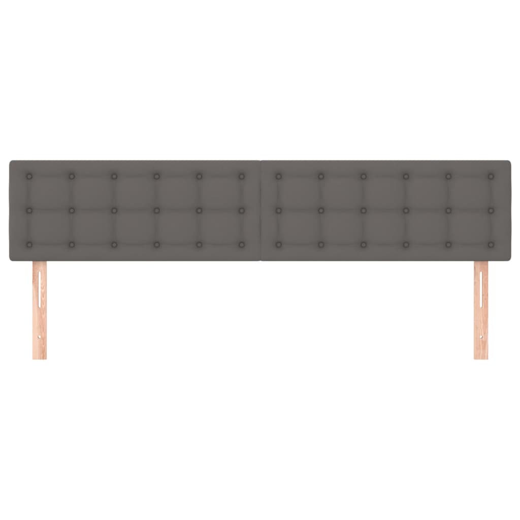 Têtes de lit 2 pcs Gris 100x5x78/88 cm Similicuir - XIOS