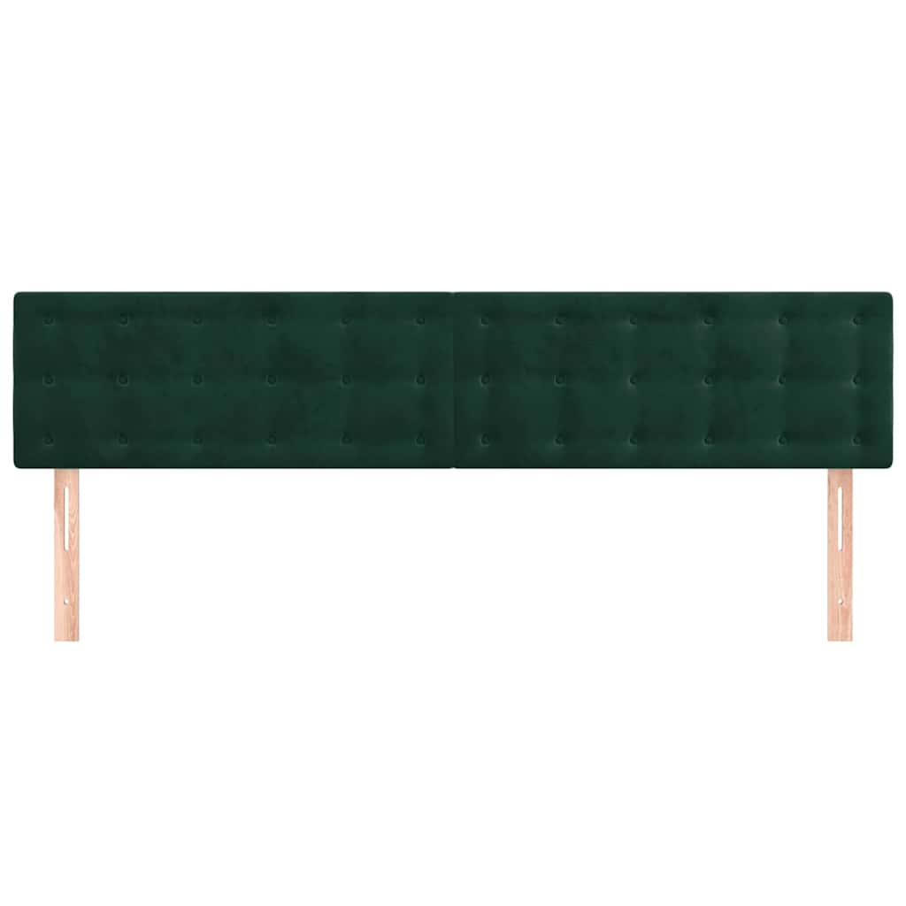 Têtes de lit Vert foncé 200x5x78/88 cm Velours - XIOS
