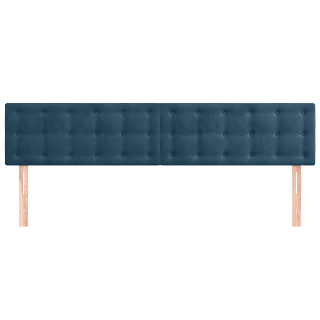Têtes de lit Bleu foncé 200 x 5 x 78/88 cm Velours - XIOS