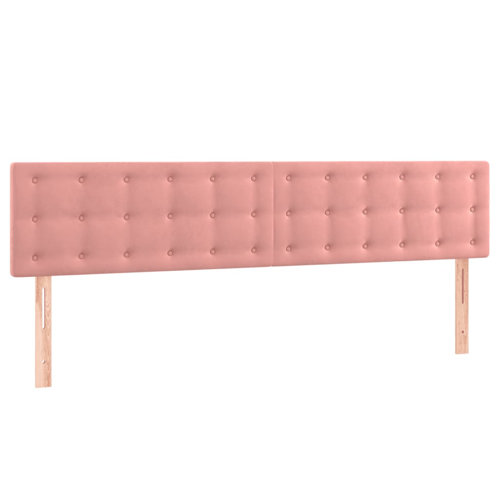 Têtes de lit 2 pcs Rose 100x5x78/88 cm Velours - XIOS