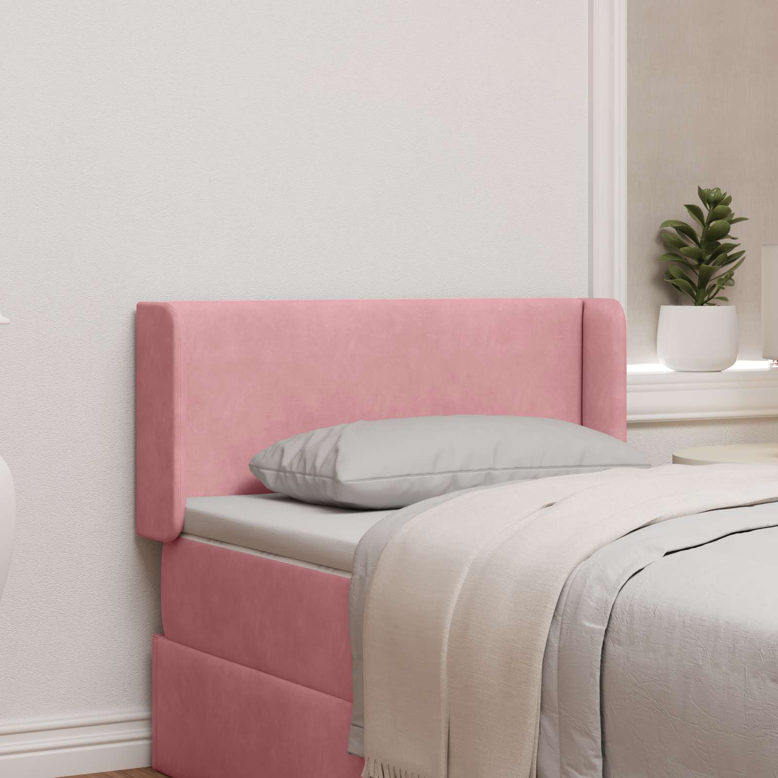 Oreille de tête de lit Rose 40,5 x 40,5 x 4 cm Velours