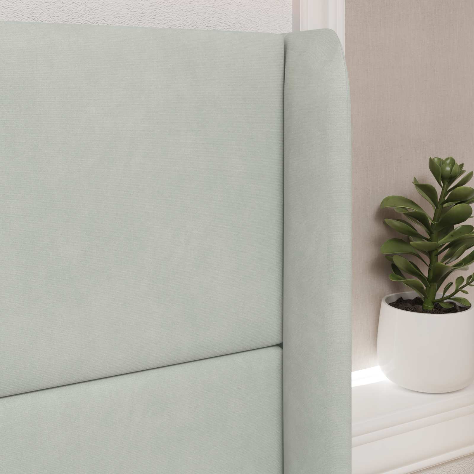 Oreille de tête de lit Gris clair 80 x 16 x 4 cm Velours - XIOS