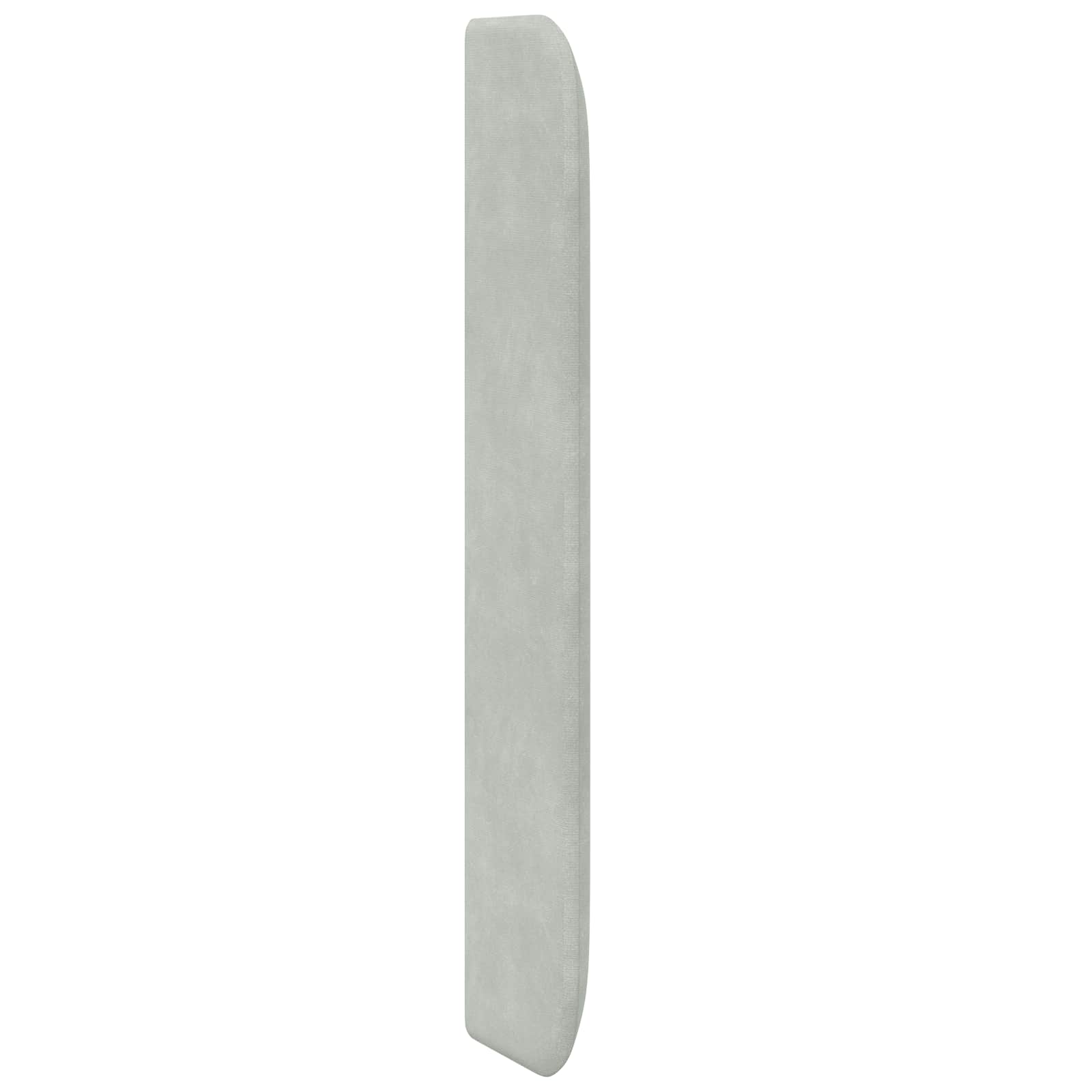Oreille de tête de lit Gris clair 80 x 16 x 4 cm Velours - XIOS