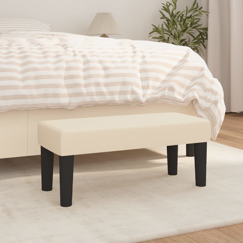 Banc Crème 70x30x30 cm Tissu - XIOS