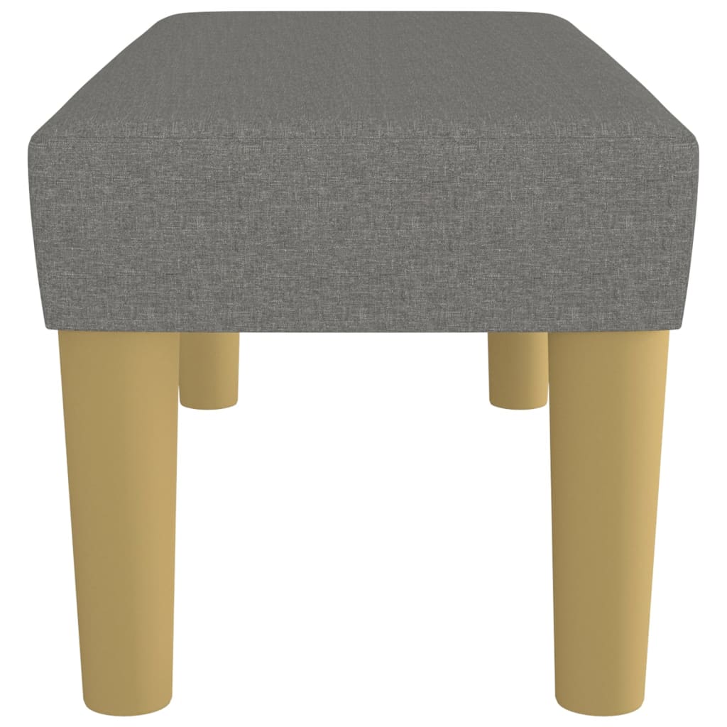 Banc Gris foncé 70x30x30 cm Tissu - XIOS