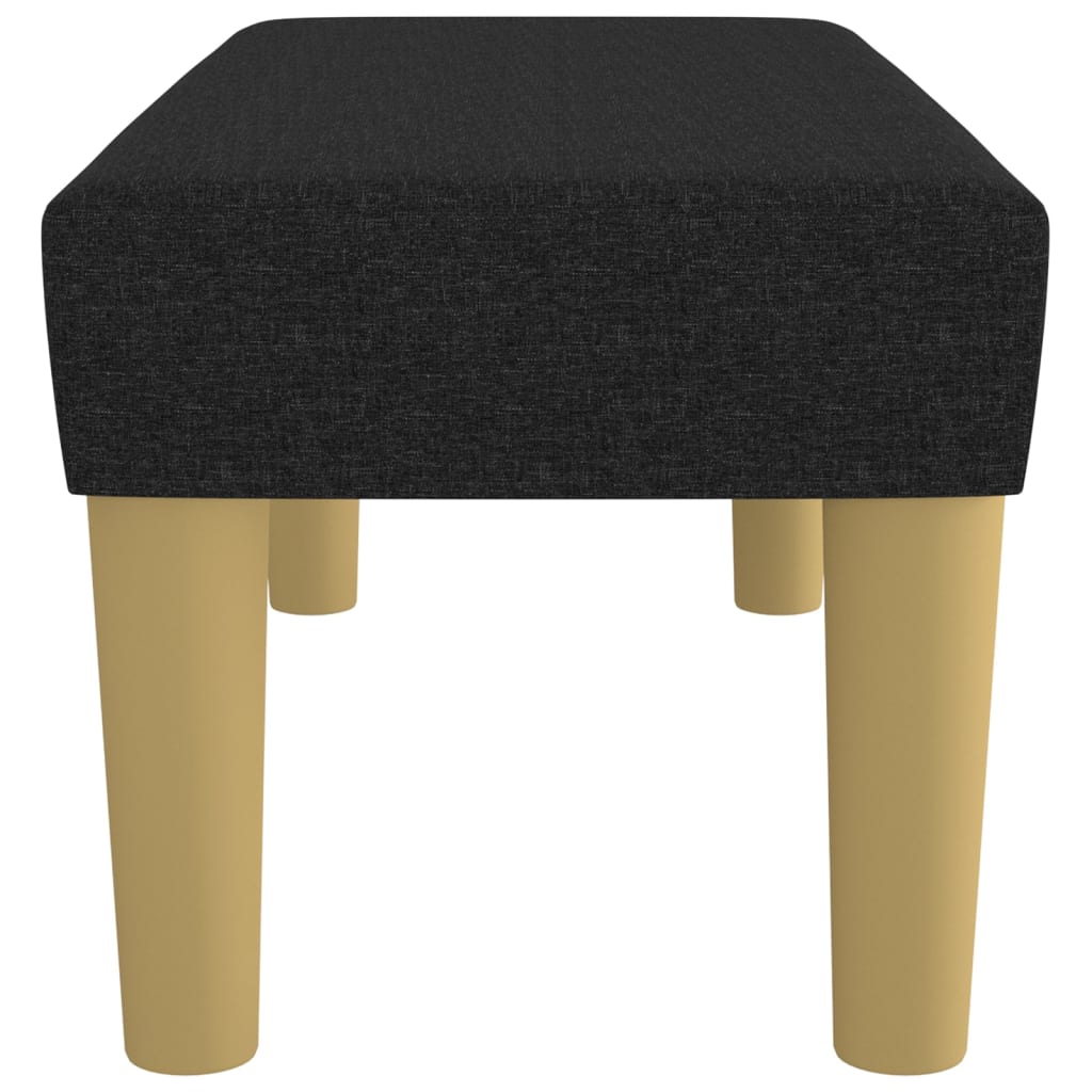 Banc Noir 70x30x30 cm Tissu - XIOS