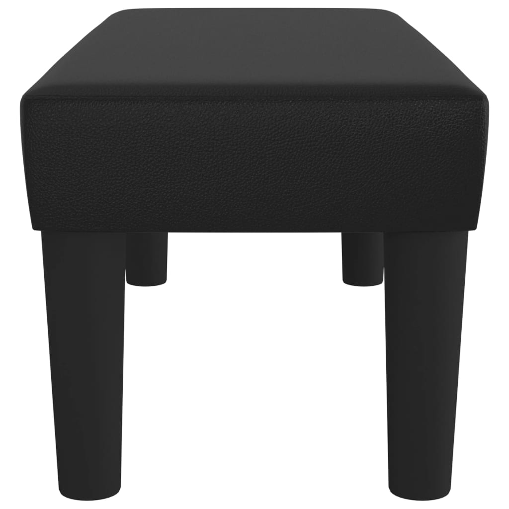 Banc Noir 70x30x30 cm Similicuir - XIOS