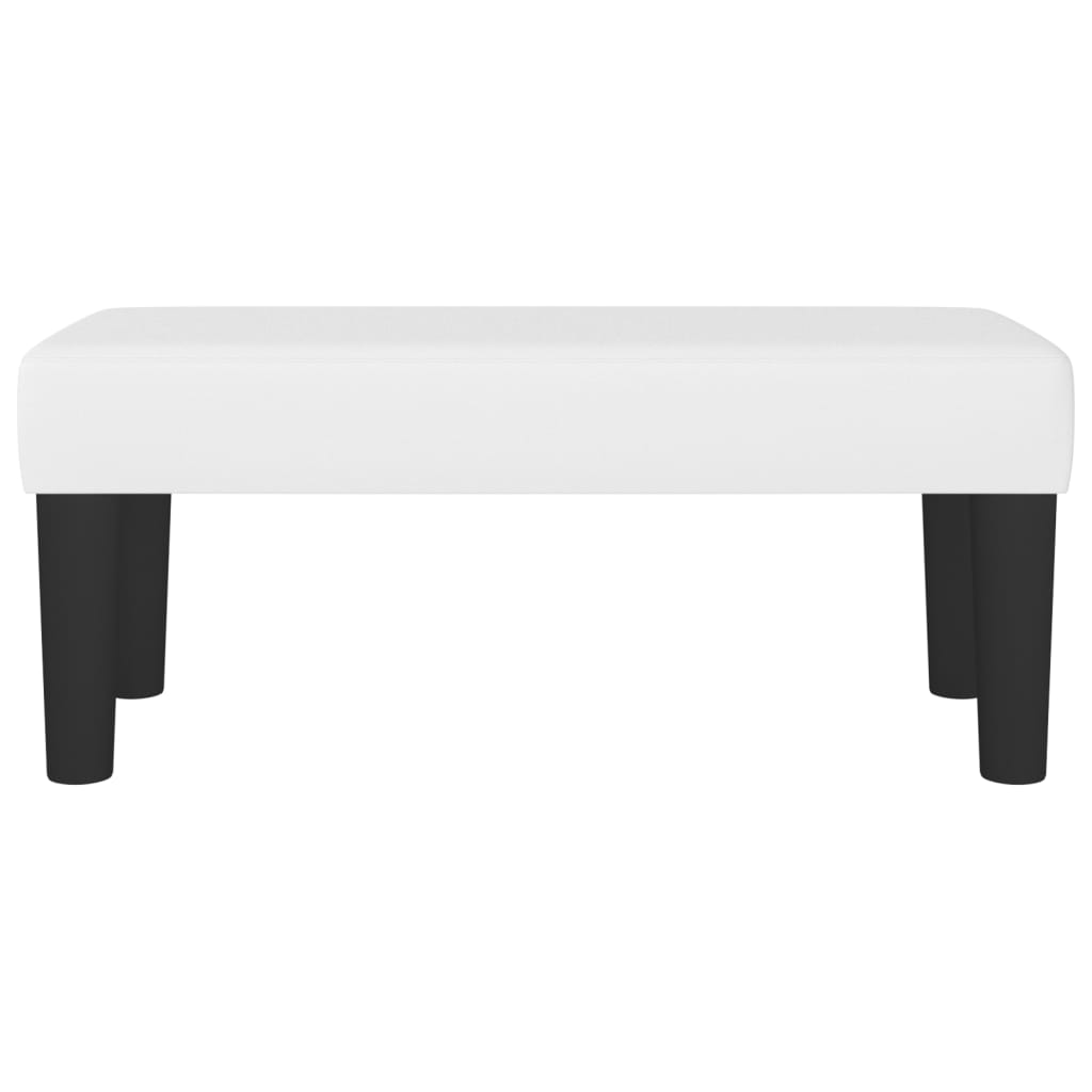 Banc Blanc 70x30x30 cm Similicuir - XIOS