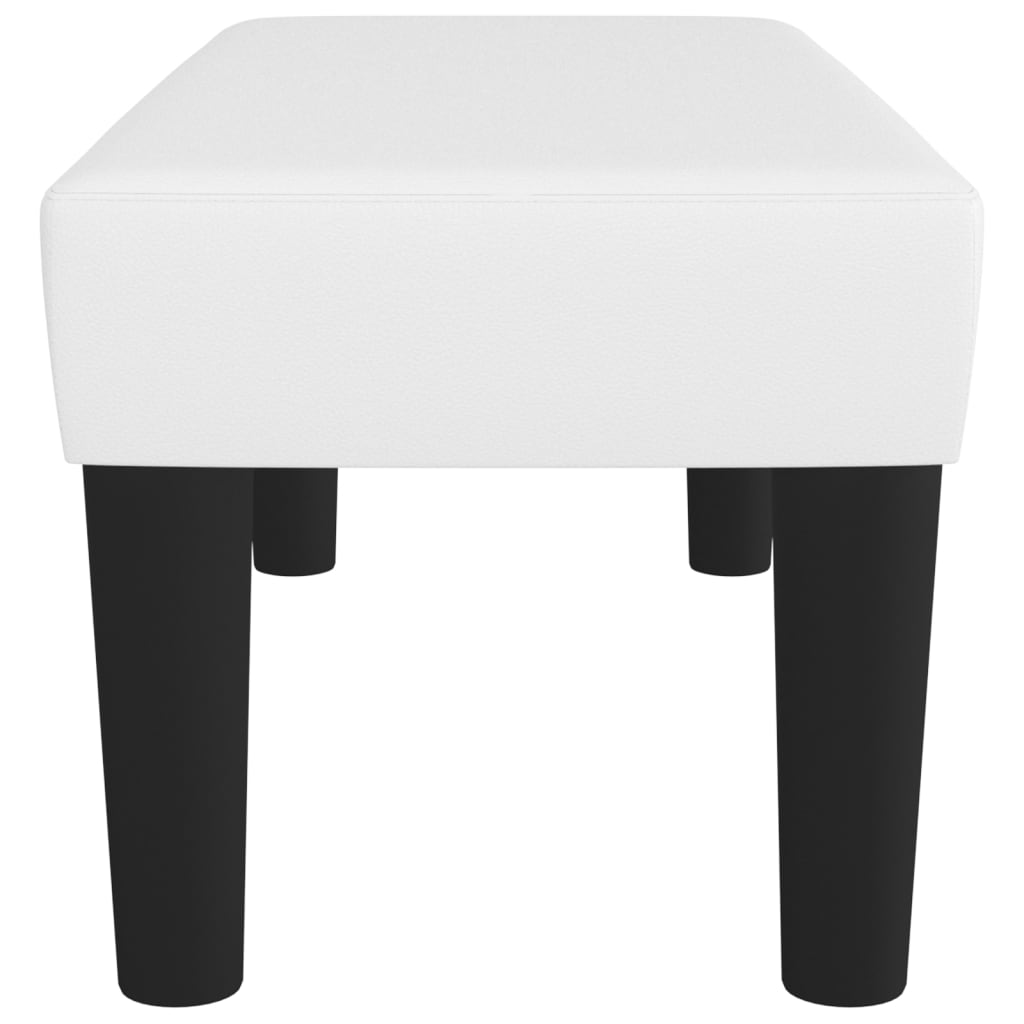 Banc Blanc 70x30x30 cm Similicuir - XIOS