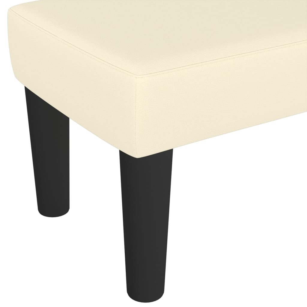 Banc Crème 70x30x30 cm Similicuir - XIOS
