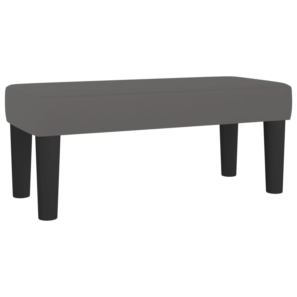 Banc Gris 70x30x30 cm Similicuir - XIOS