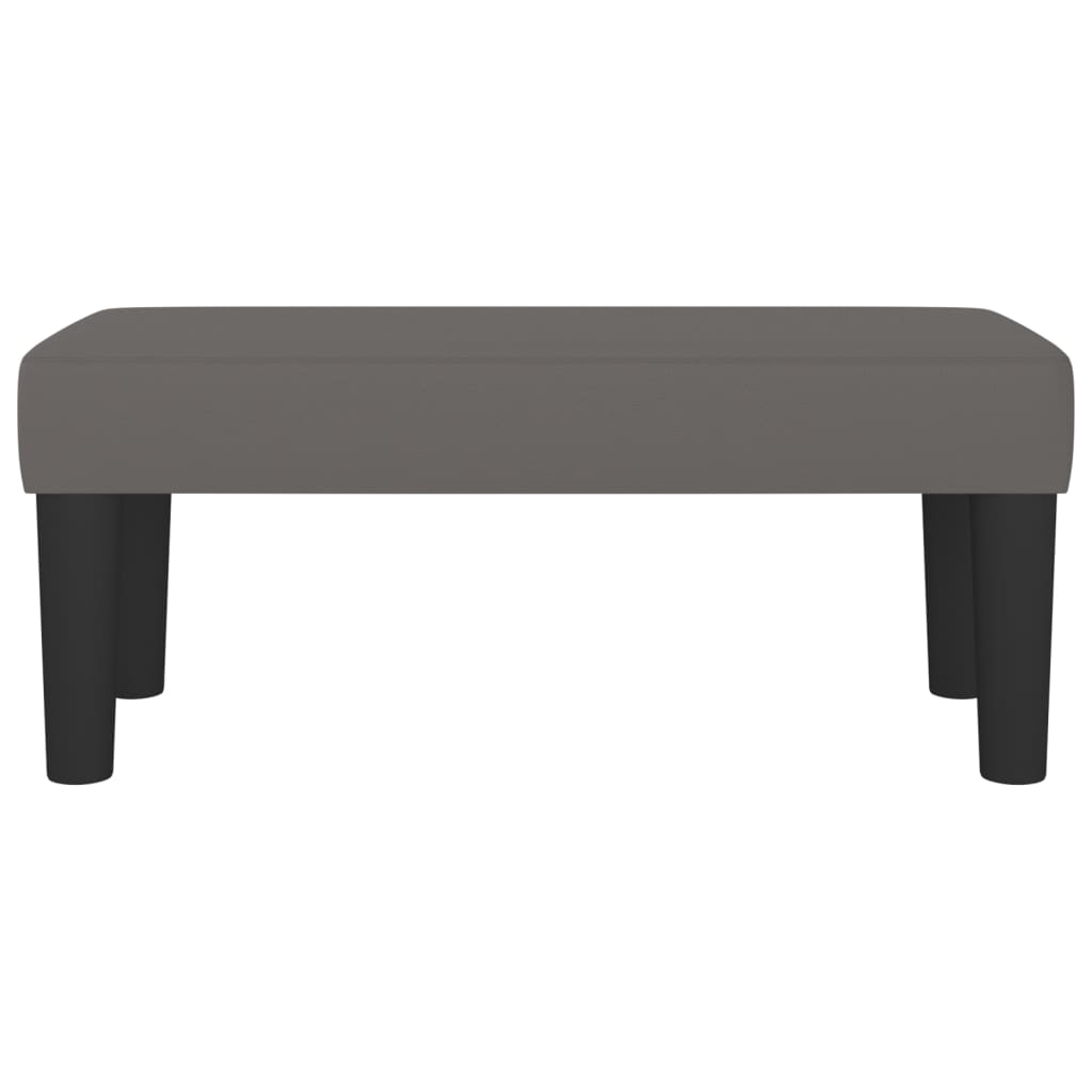 Banc Gris 70x30x30 cm Similicuir - XIOS