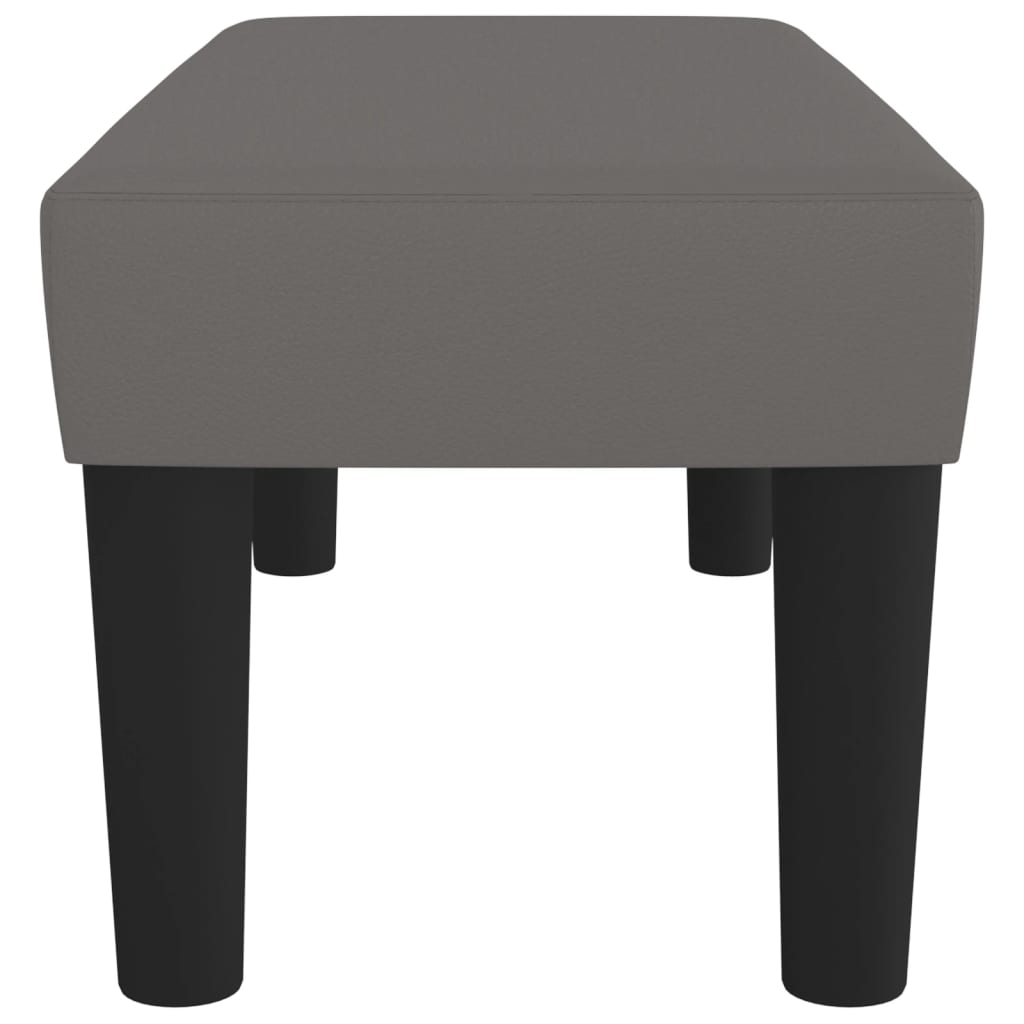 Banc Gris 70x30x30 cm Similicuir - XIOS