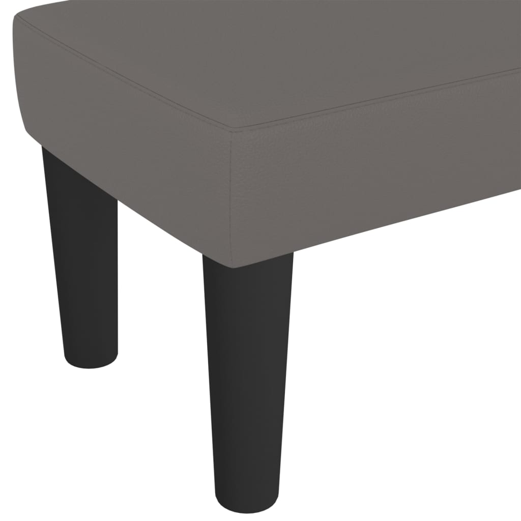 Banc Gris 70x30x30 cm Similicuir - XIOS