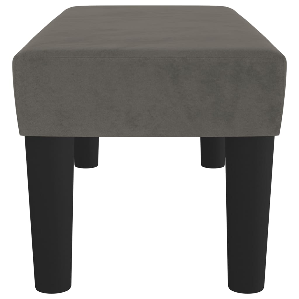 Banc Gris foncé 70x30x30 cm Velours - XIOS