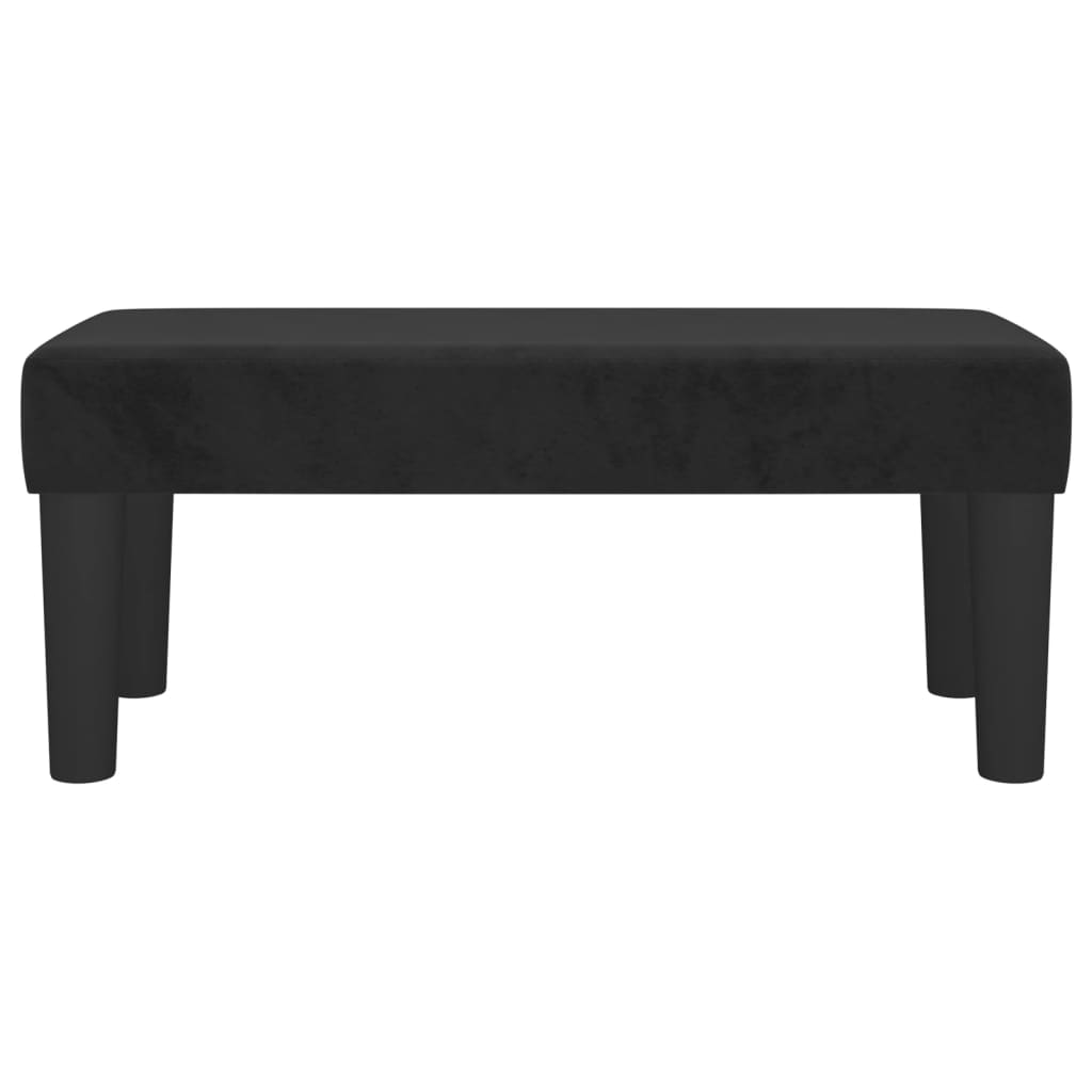 Banc Noir 70x30x30 cm Velours - XIOS