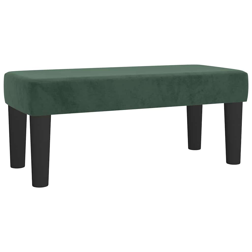 Banc Vert foncé 70x30x30 cm Velours - XIOS