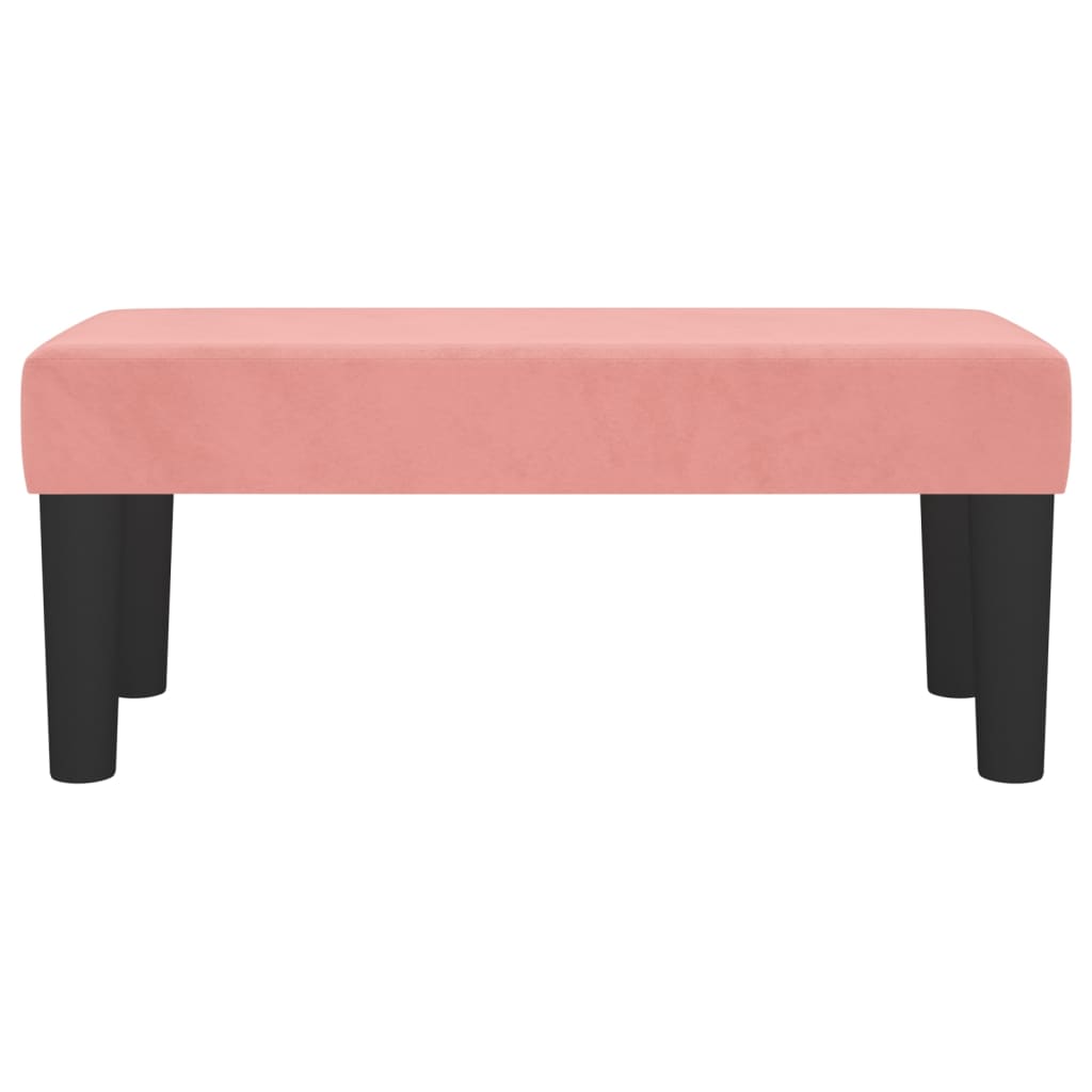 Banc Rose 70x30x30 cm Velours - XIOS