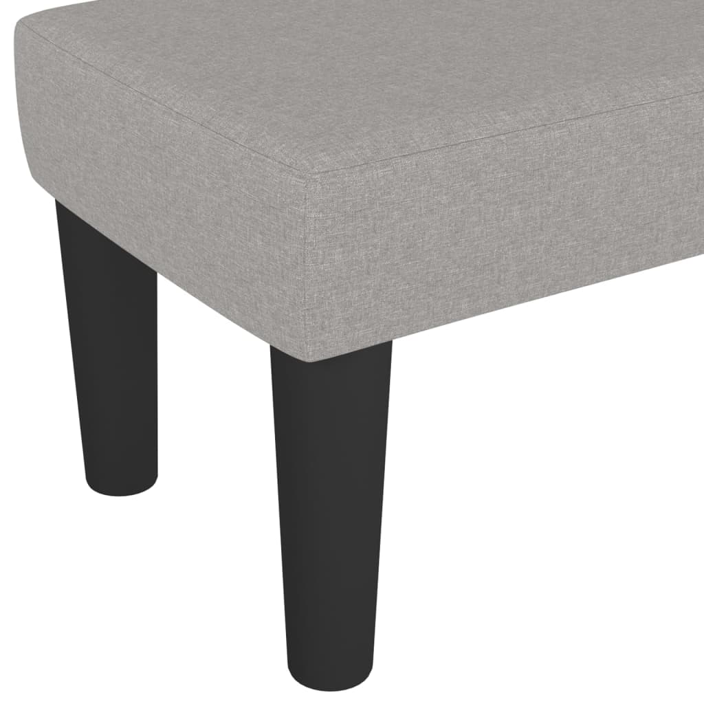 Banc Gris clair 100x30x30 cm Tissu - XIOS